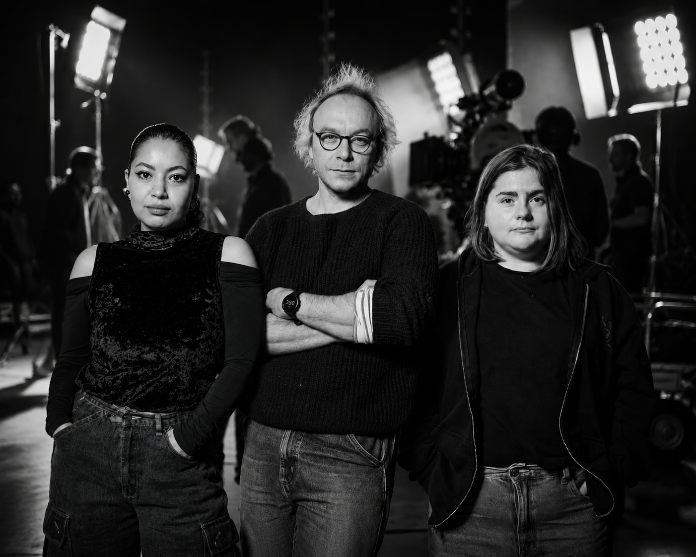 Actors on set